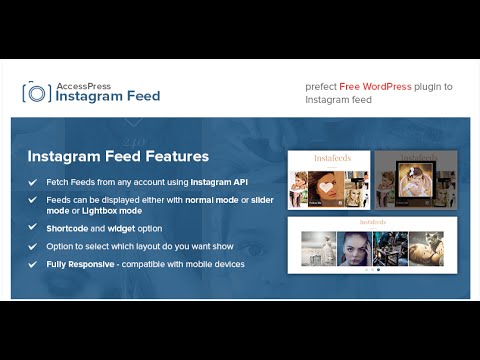 AccessPress Instagram Feed - Free WordPress Social Plugin ( Introduction Video) | WordPress Tutorial