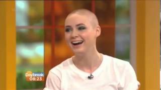 Karen Gillan Shows Off Shaved Head And Long Legs On Daybreak
