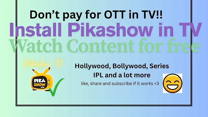 How to Install Pikashow on Smart TV ll share apk and watch content ll free alternative for ott apps