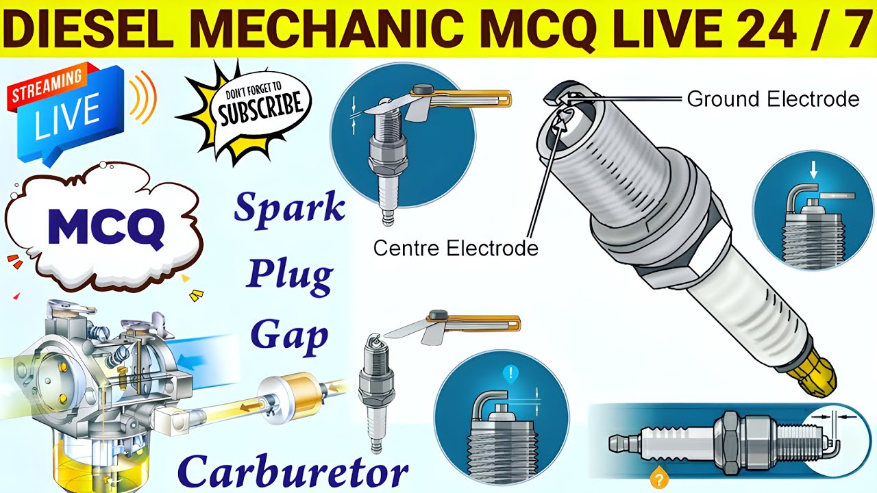 Diesel Mechanic🔧Class🚀 LIVE🔴24/7 | Mechanic Diesel Mcq questions and answers