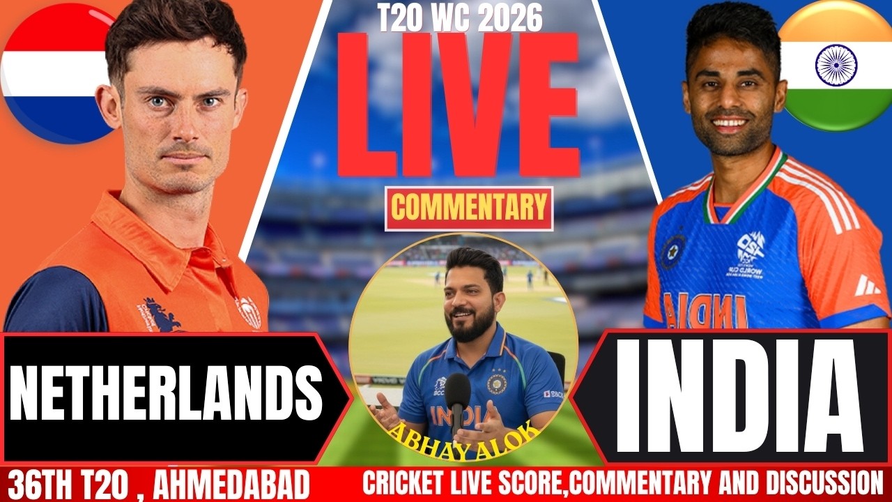 India vs Netherlands | T20 WC LIVE | Live Score & Commentary | IND vs NED