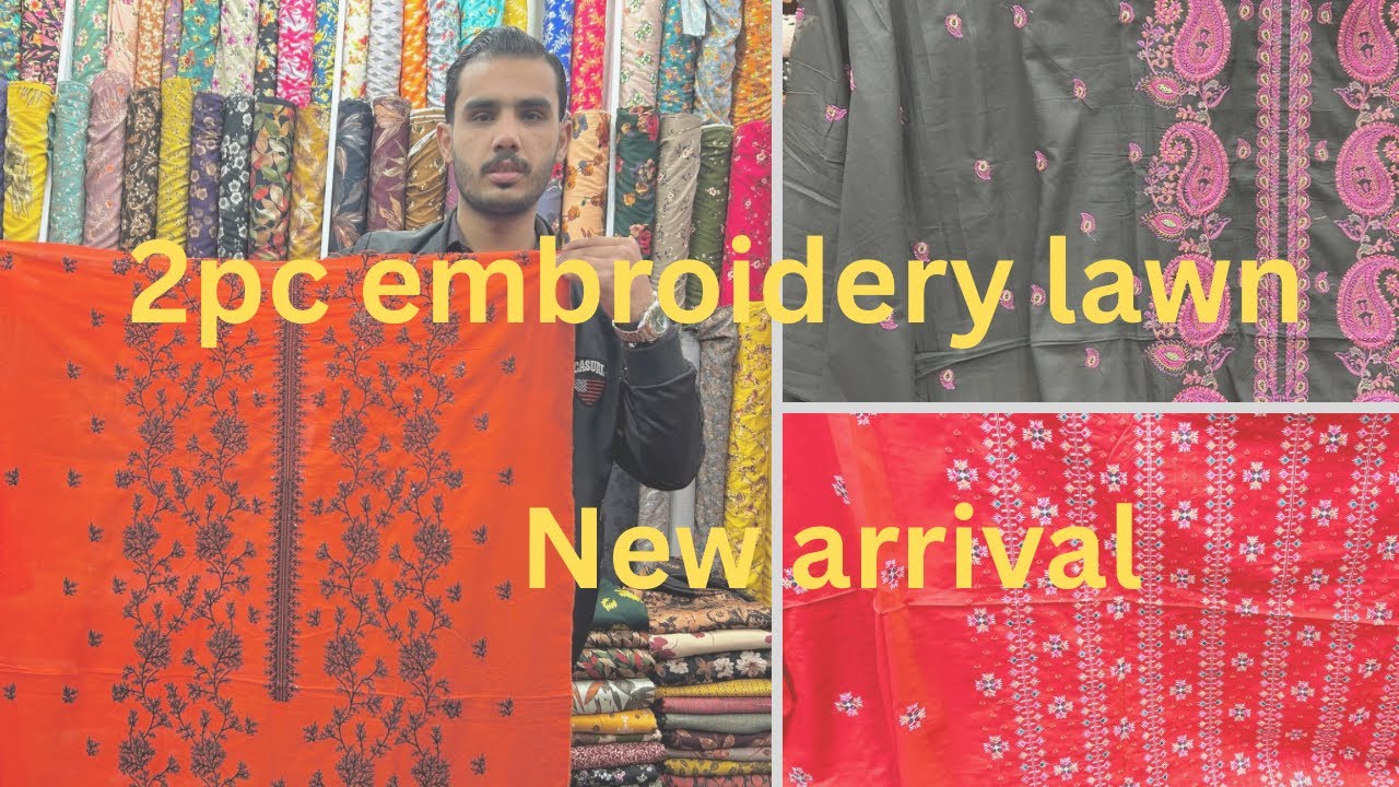 GUL fabric 2pc lawn embroidery suit #rahakiaclothmarket