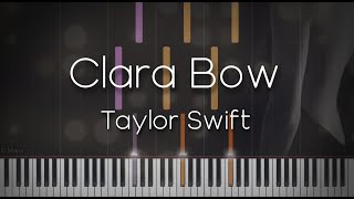 Clara Bow - Taylor Swift (Piano Solo Tutorial)