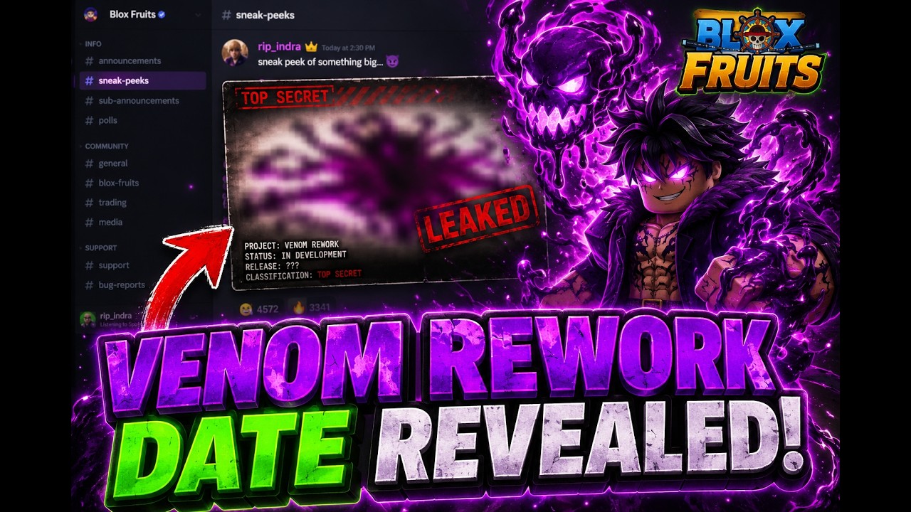 Rip Indracontrol Rework Blox Fruits Venom Rework Release Date Revealed! (rip_indra Leak) | Don ...