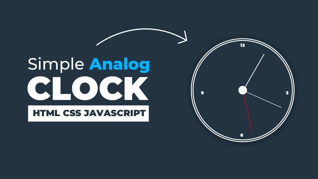 Analog Clock using HTML CSS and JavaScript - YouTube