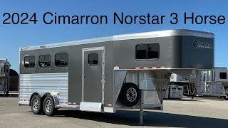 2024 Cimarron Norstar 3 Horse Gooseneck Extra Tall Extra Wide