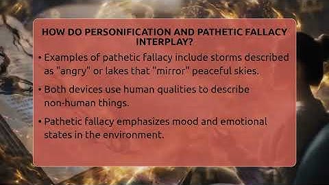 How Do Personification And Pathetic Fallacy Interplay? - The Prose Path