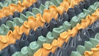 Making and Cutting Blue Atlantic Cold Process Soap