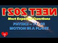 NEET 2021 | Most Expected Questions | Physics | Grade 11 | Chapter 03 | Set 04 | Free online course