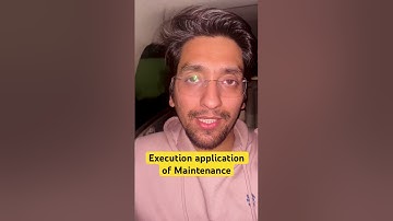 Execution Application of Maintenance. #lawyer #lawstudents #law #legal #court #divorce #marriage