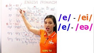 The Differences between \/e\/ and \/ei\/, \/e\/ and \/eə\/