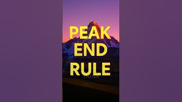 Understanding the Peak-End Rule