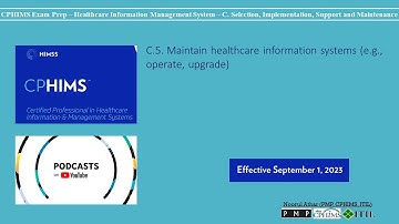 CPHIMS Exam Prep – Healthcare Information Management System – C. Design-C5 | Podcast |