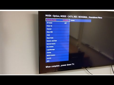 How to unlock hotel Samsung TV menu.