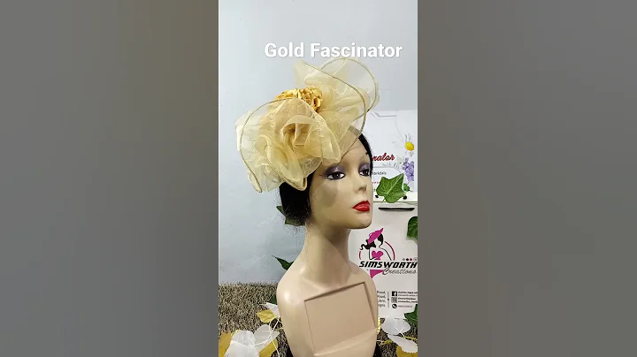 Latest and Trending Gold Fascinator for Wedding Guests in Lagos Nigeria (2021).