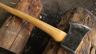 Carving An Axe Handle With Only Hand Tools