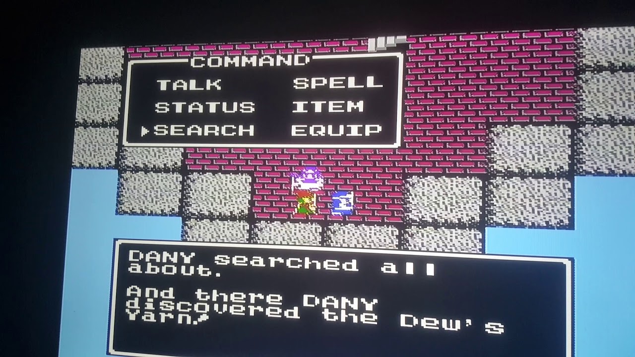 Dragon warrior 2 encontrando el Dew's yarn