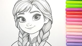 Disney Frozen Elsa, Anna,Olaf Coloring Book Pages#arrtx30a#arrtxmetallicmarkers #arrtxacrylicmarkers