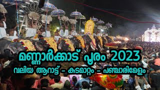 കുടമാറ്റവും പഞ്ചാരിമേളവും|Mannarkkad Pooram 2023| വലിയ ആറാട്ട് 🐘🐘💥💥 #mannarkkad #mannarkkadpooram