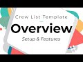 Crew list template  overview