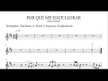 Por qué me haces llorar-Juan Gabriel-(Playback)Partitura para Trompeta, Clarinete, S.Tenor y Soprano