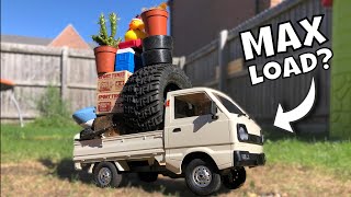 How much load can this RC Kei Truck take! WPL D12 Load Test Suzuki Carry