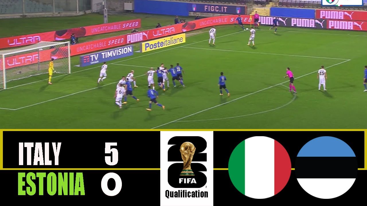 ITALY vs ESTONIA 5-0 | World Cup Qualification UEFA 2026 | Match Highlights