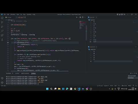 SQRBR - Square Brackets | SPOJ | Solution with code
