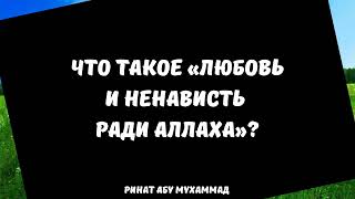 Что такое «любовь и ненависть ради Аллаха»? || Ринат Абу Мухаммад