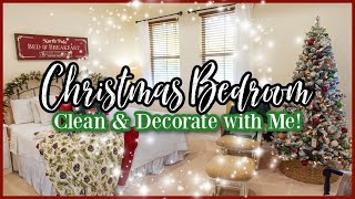 CHRISTMAS BEDROOM CLEAN \& DECORATE WITH ME 2021 | COZY CHRISTMAS BEDROOM DECOR