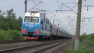 Электровоз ЭП1М-693 с пассажирским поездом №360 Адлер — Калининград