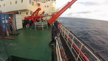 Piston corer deployment time lapse