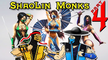 Scorpion & Sub-Zero Play - MORTAL KOMBAT Shaolin Monks Part 4! MK Ladies Defeated! | MK PARODY!