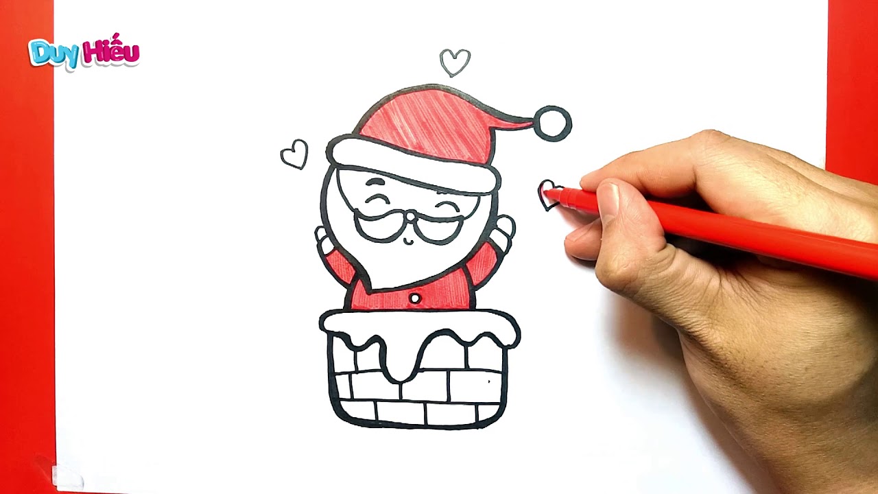 Vẽ ông già Noel đơn giản nhất  Cách vẽ ông già Noel dễ nhất  How to Draw  Santa Claus Easy  Ông già noel Noel Santa