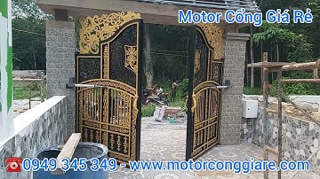Mẫu Cổng Sắt CNC Đẹp, Lắp Mô Tơ Đóng Mở Cổng Tự Động Tại Long An