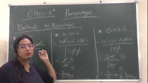 ""CONVERT DECIMAL TO PERCENTAGE " | CLASS 5 MATH NCERT