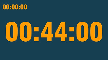44 minute timer (with end alarm, time elapsed and progress bar)