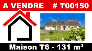 Maison T6 De 131 M² Sur 2 Niveaux Avec Double Garage, Terre Et Jardin - Oizé