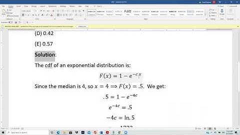 Actuarial SOA Exam P Sample Question 62 (once 69) Solution