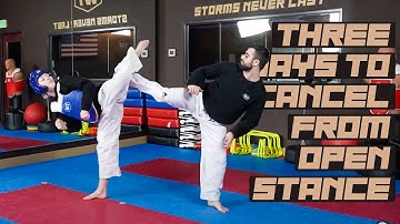 3 Ways to Cancel from the Open Stance | Taekwondo Sparring Tips