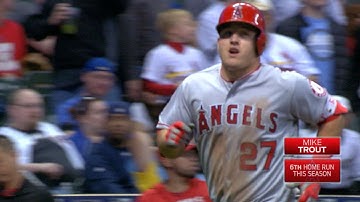 Trout connects on a solo homer to center