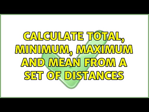 Calculate total, minimum,