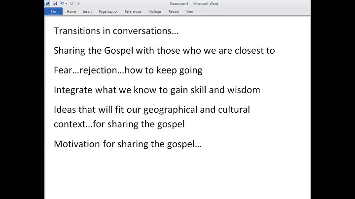 [SCC SS] Evangelism with Tim Robnett - 1