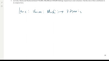 FORM FOUR BASIC MATHEMATICS REVISION  RATIOS