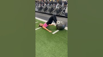 Exercise ball hamstring curls