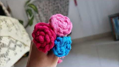 Macrame Flower Tutorial / Macrame Rose Super Easy