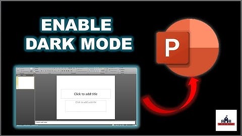 HOW TO ENABLE DARK MODE IN POWERPOINT II DARK MODE II BLUE MODE II CHANGE THE THEME OF POWERPOINT