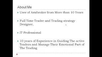1 - Introduction of Amibroker Charting Tools And Trading System