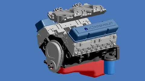 CHEVROLET V8 ENGINE 3D ANIMATION