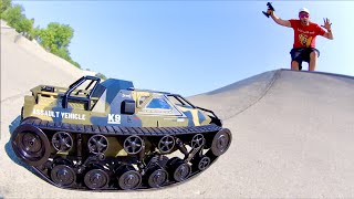 RC TANK At A Skatepark!